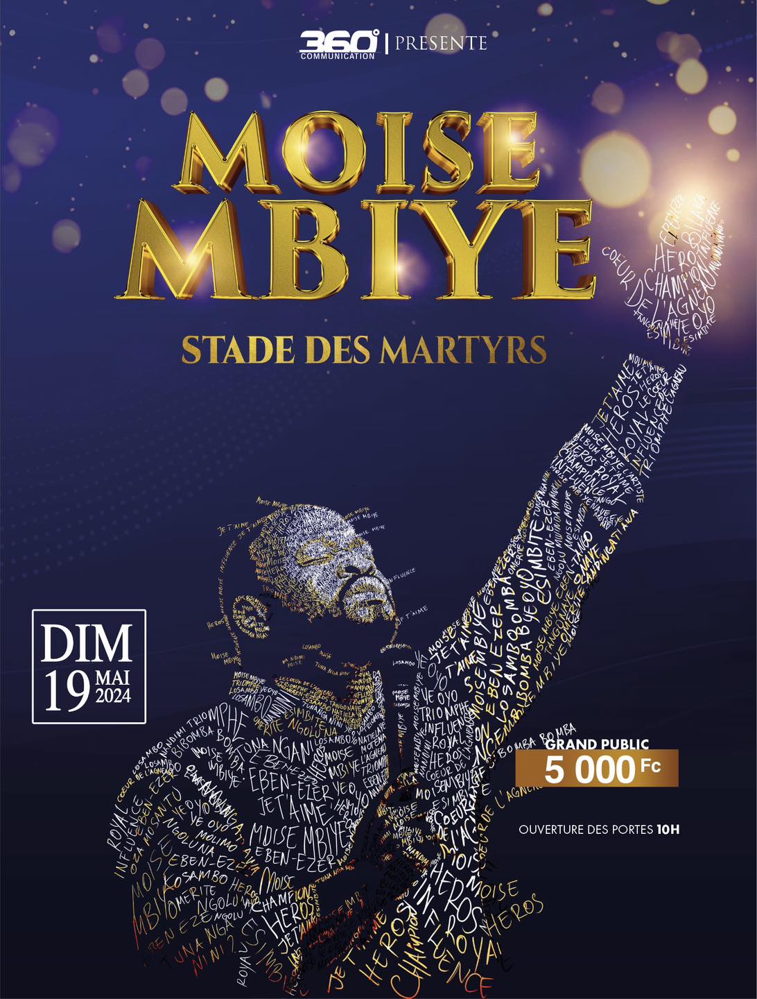 Moise Mbiye au stade des martyrs